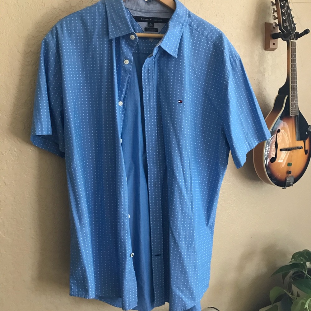 Men’s Tommy Hilfiger Short Sleeve Button Up sz XL